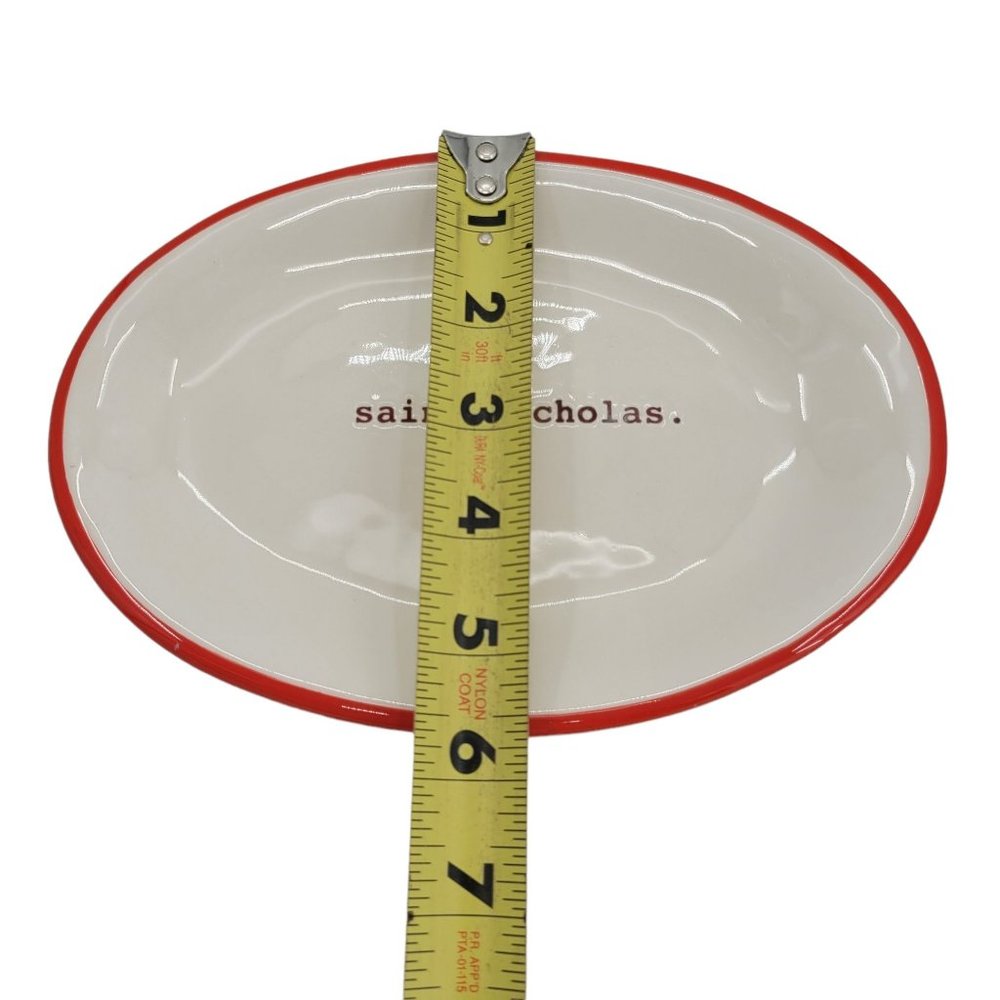 Rae Dunn by Magenta saint nicholas. Oval Plate for Appetizers Cookies - Picture 4 of 5